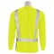 Erb Safety T-Shirt, Birdseye Msh, Lng Slv, Class2, 9007SBSEG, Hi-Viz Lime/Blk, 3XL 62459